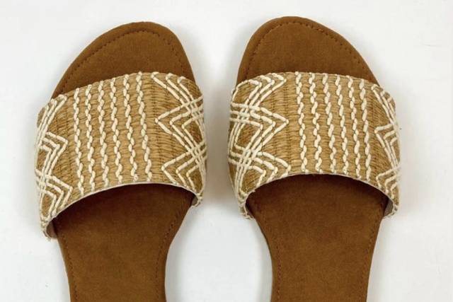 Sandalias de yute marmoleado