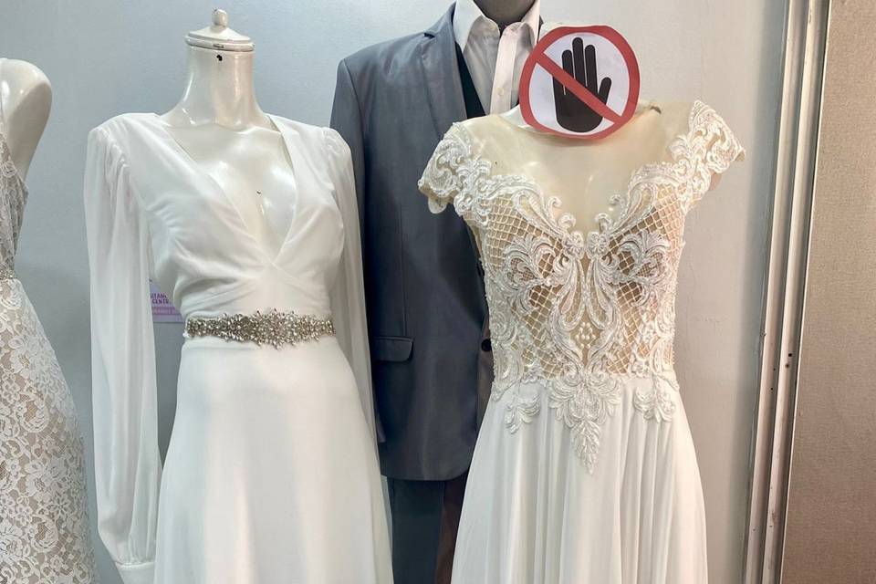 Vestidos de novias con falda blanca