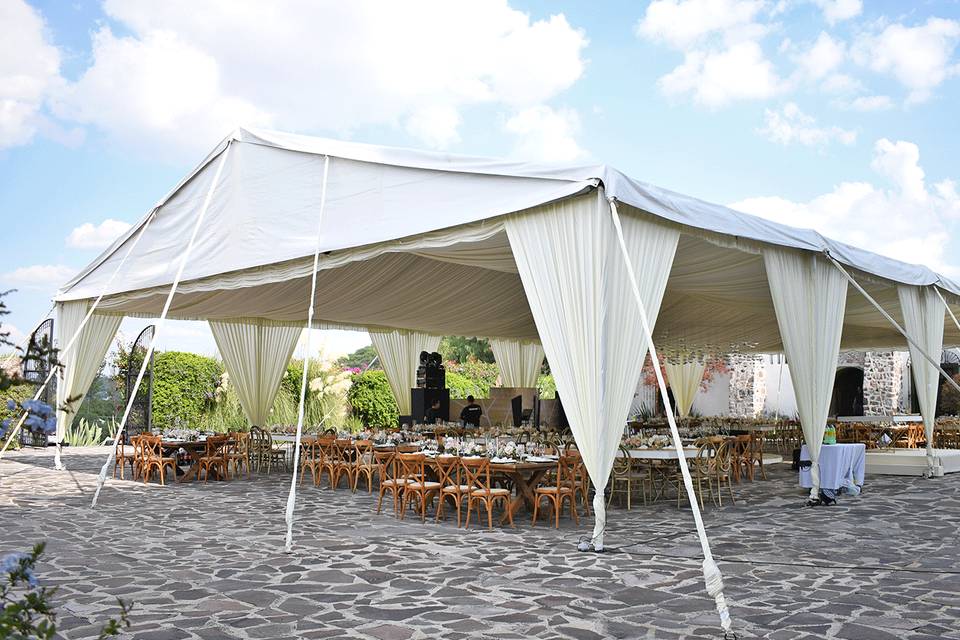 Carpa Plafón plisado Ivory