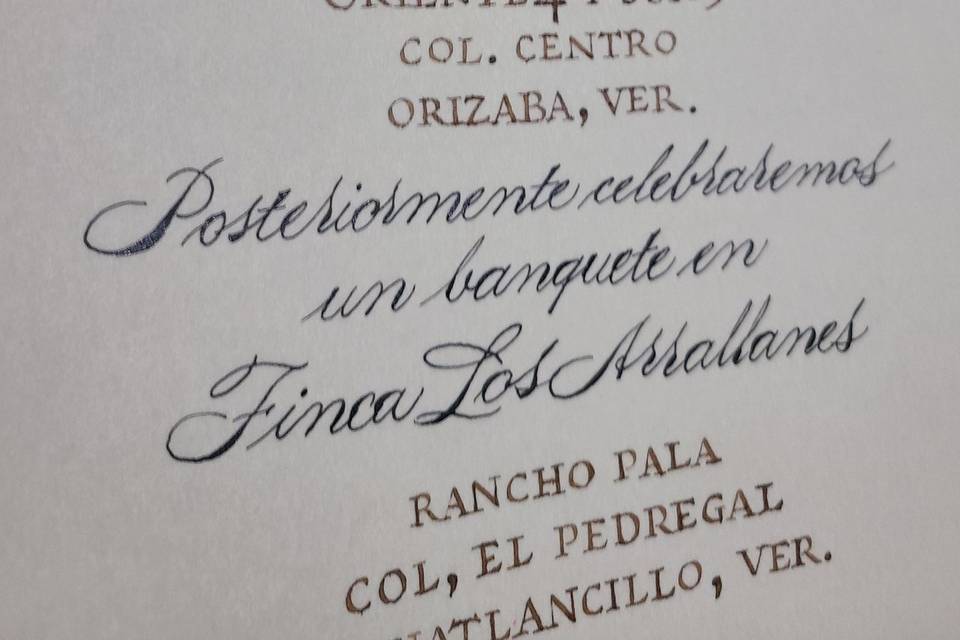 Detalle de invitación