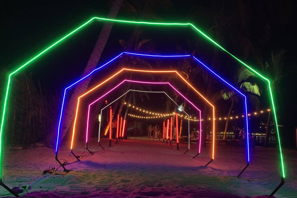 Arco de luces led