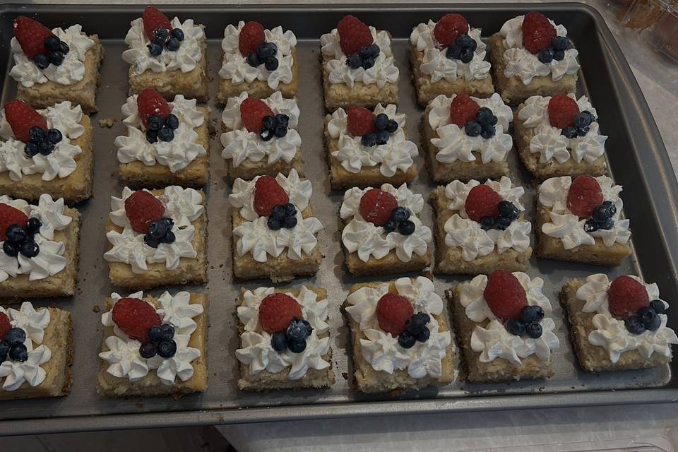 Mini cheescake con fruta