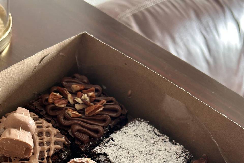 Brownies con toppings