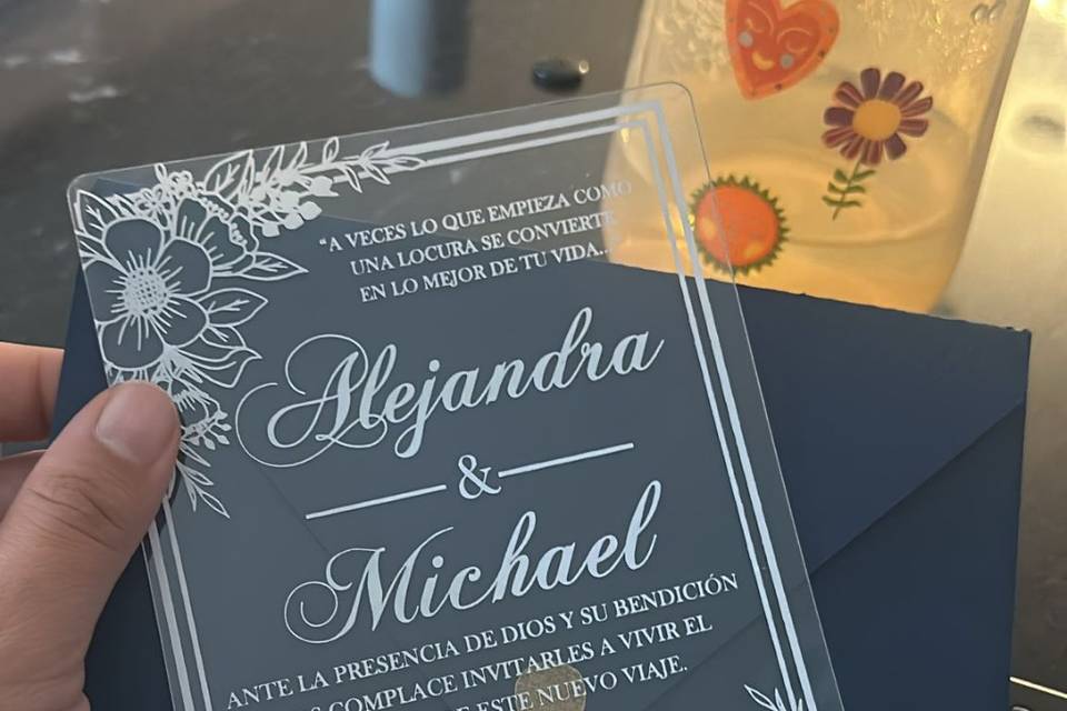 Invitaciones de acrílico