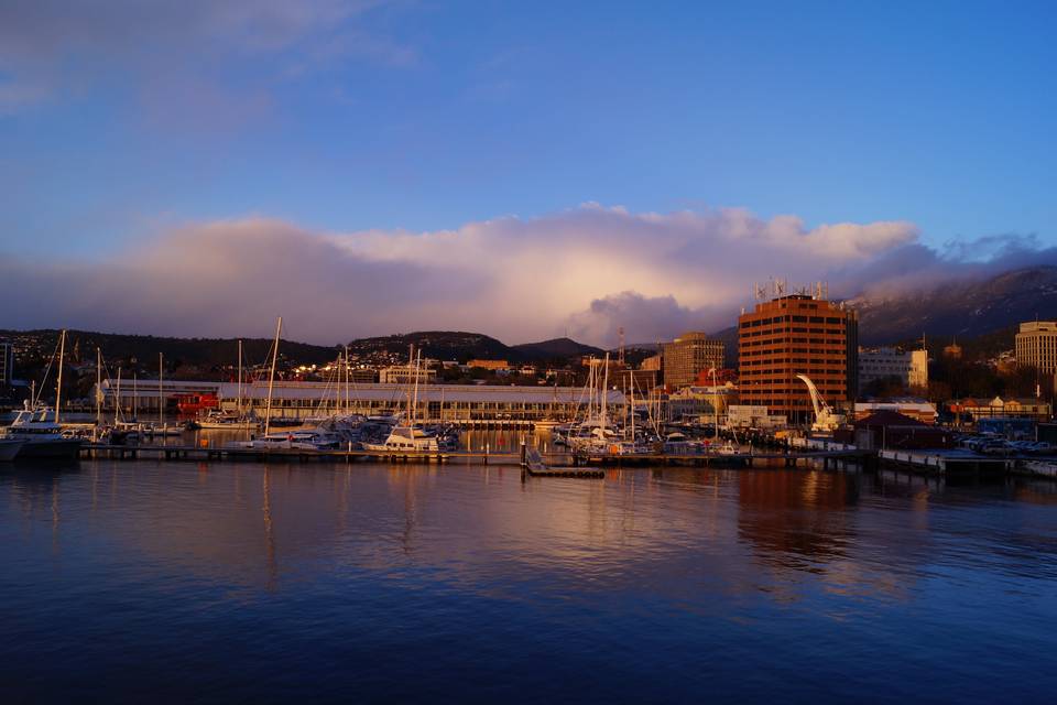 La marina de Hobart Australia