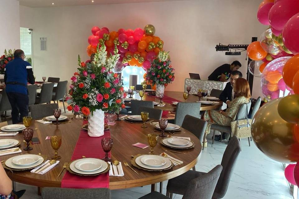 Mesas y decoración