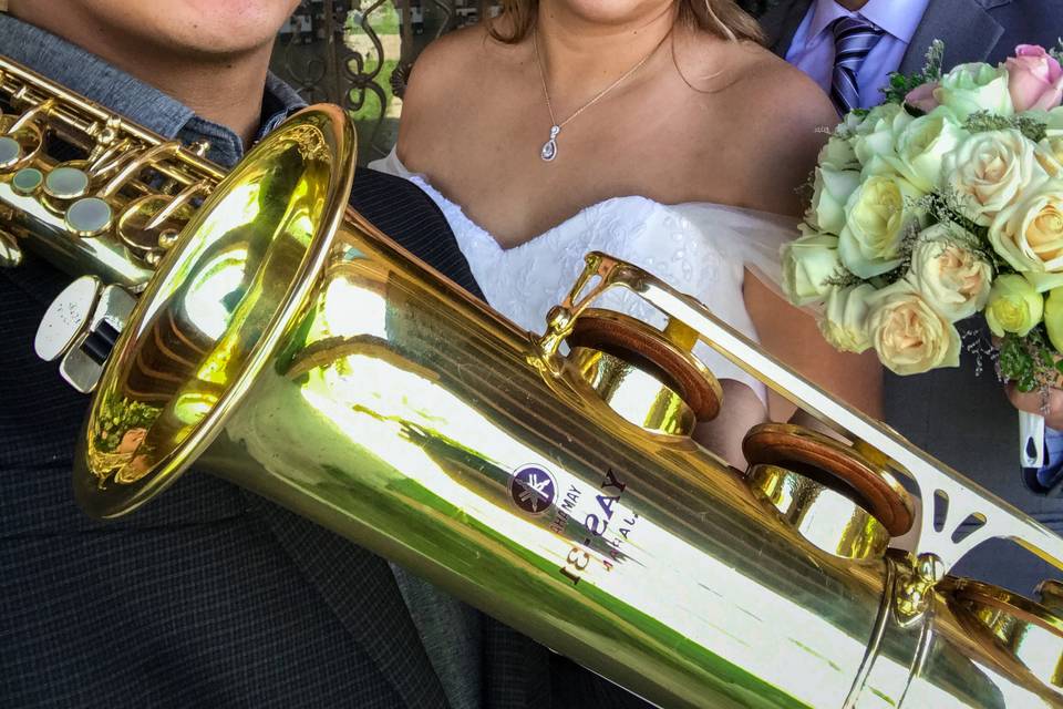 Selfie con los novios