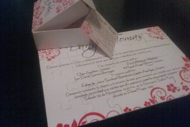 Invitación tipo rompecabezas