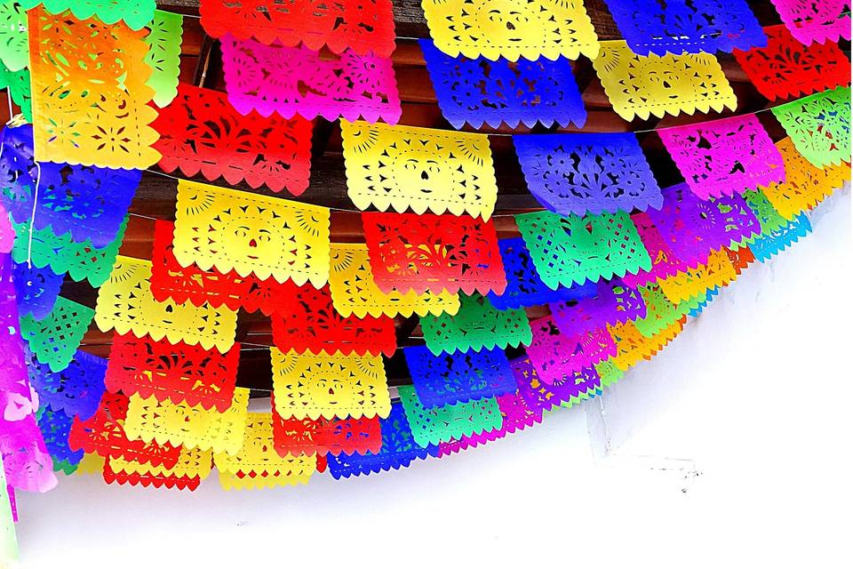 Papel picado boda color