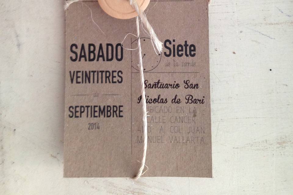 Invitación vintage