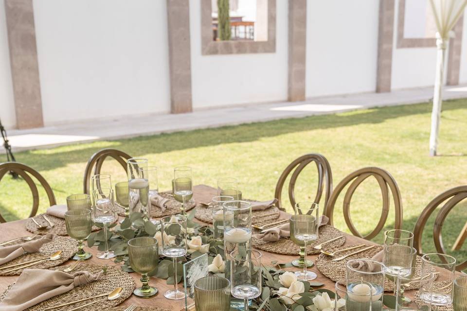 Mesa madera verde
