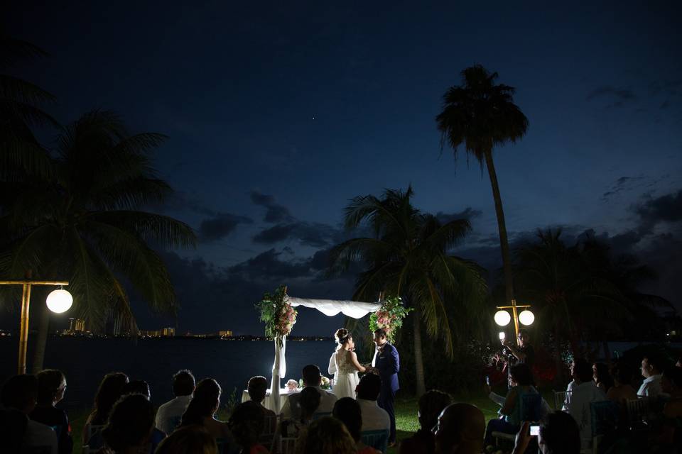 Montaje de boda en Cancún