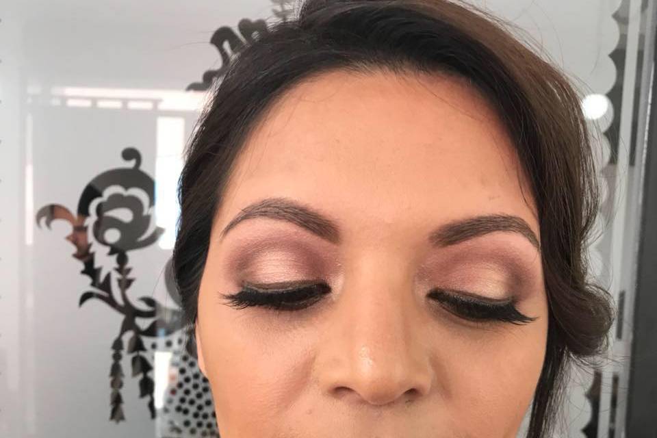 Novia maquillada