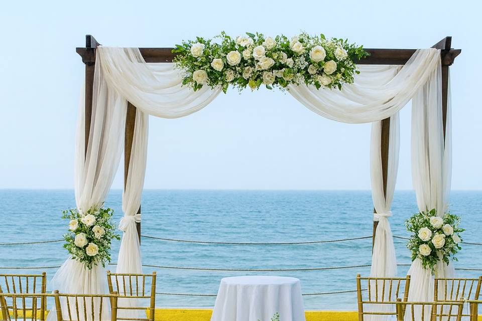 Boda en en la playa