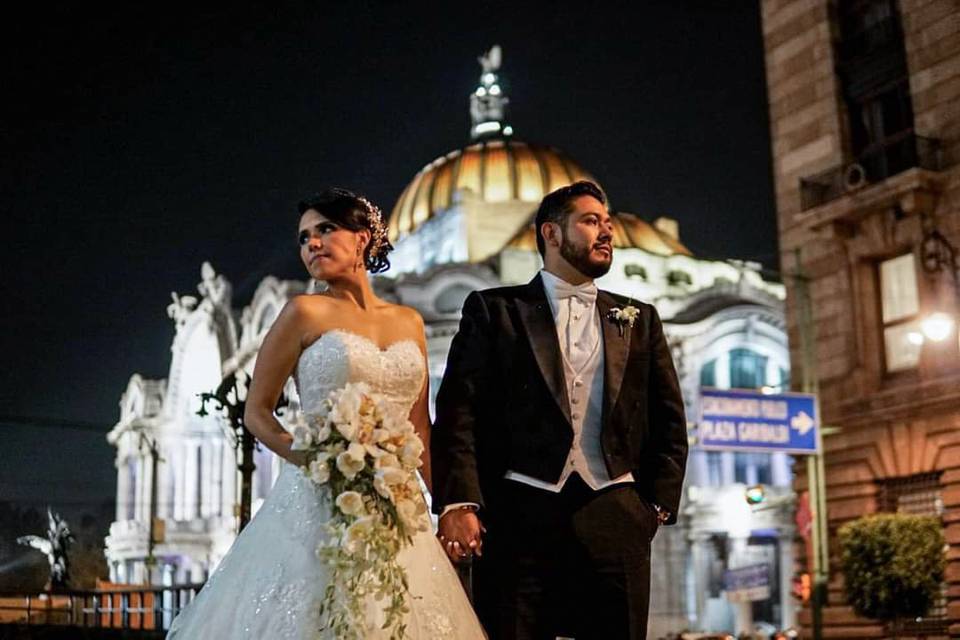 Posando en Bellas Artes