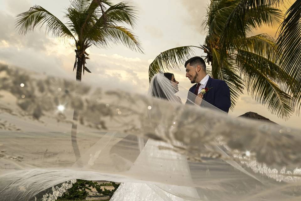 Pareja en la playa