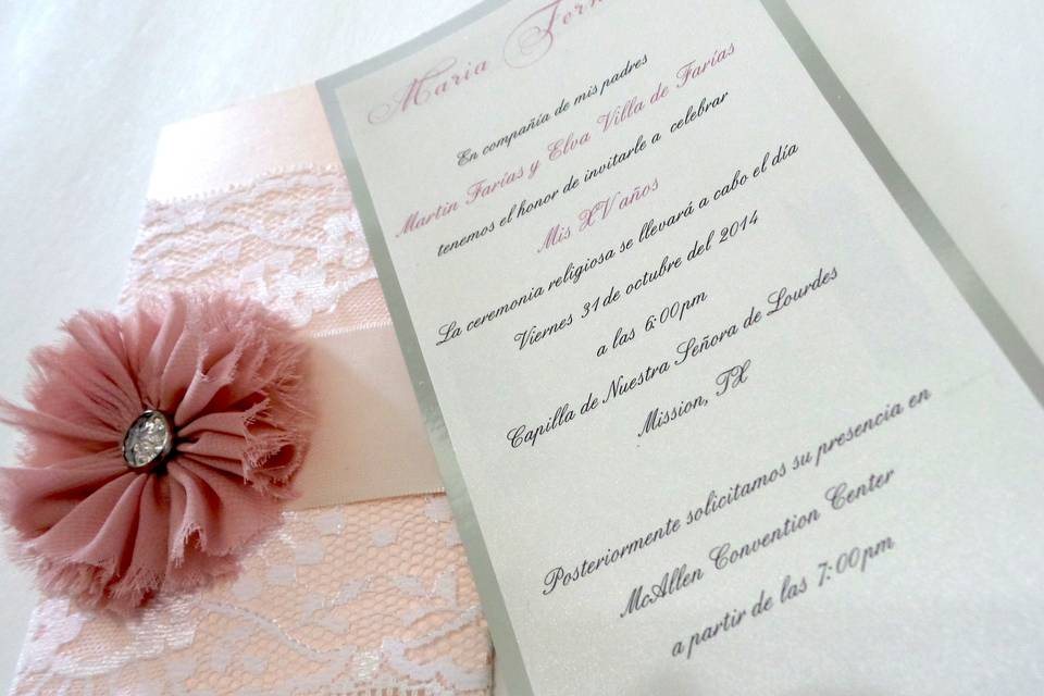 Invitación de boda elegante