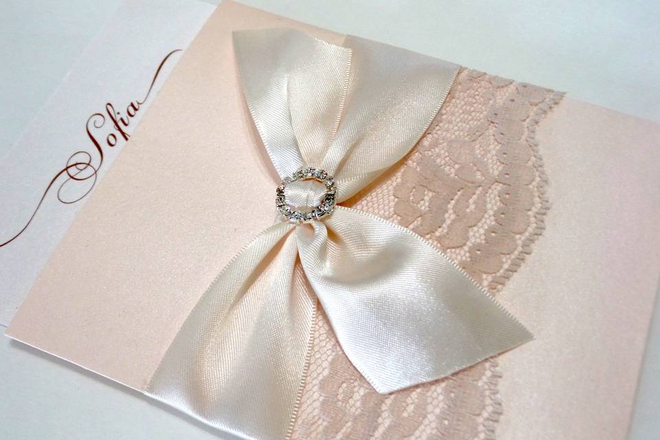 Invitación quinceañera encaje