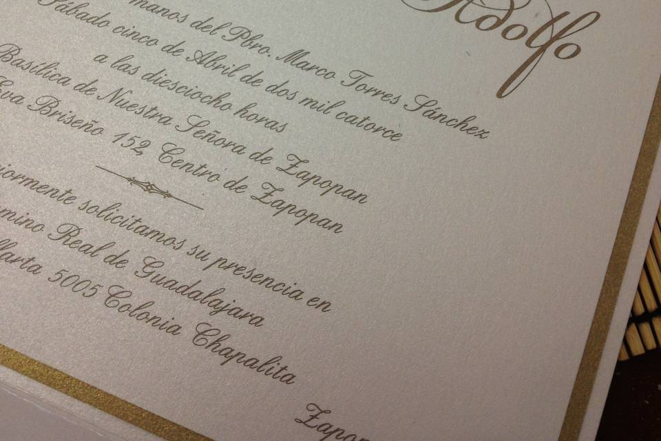 Invitacion de Boda con encaje