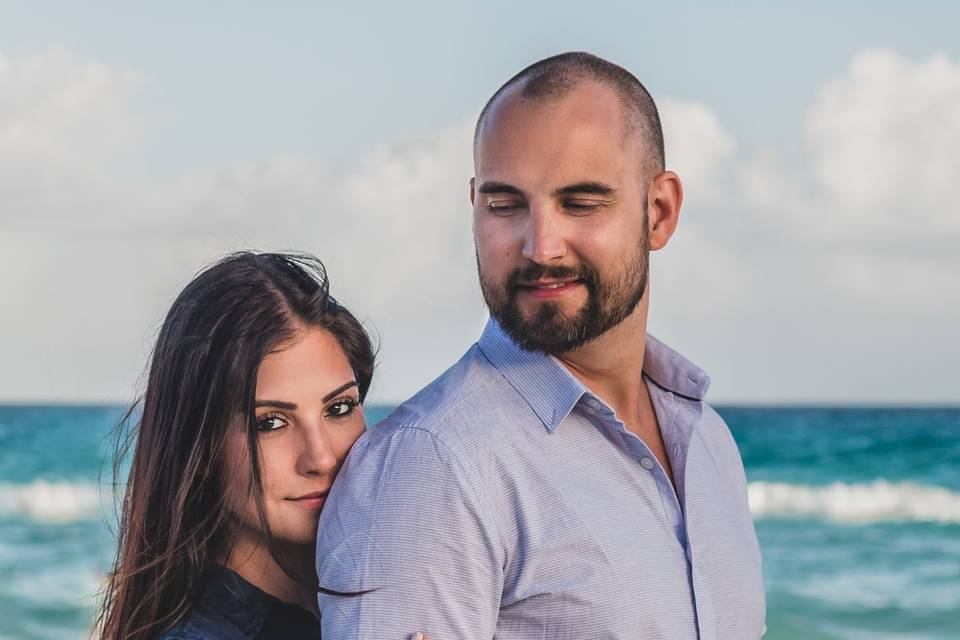 Pareja en la playa