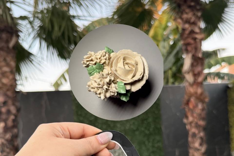 Cupcakes de flores/recuerdos