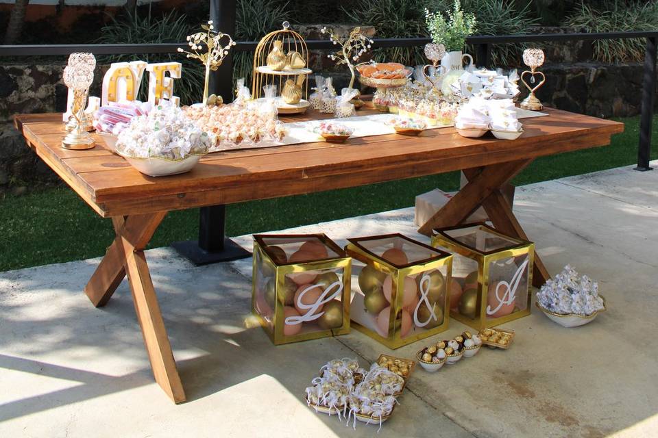 Mesa de dulces tradicional