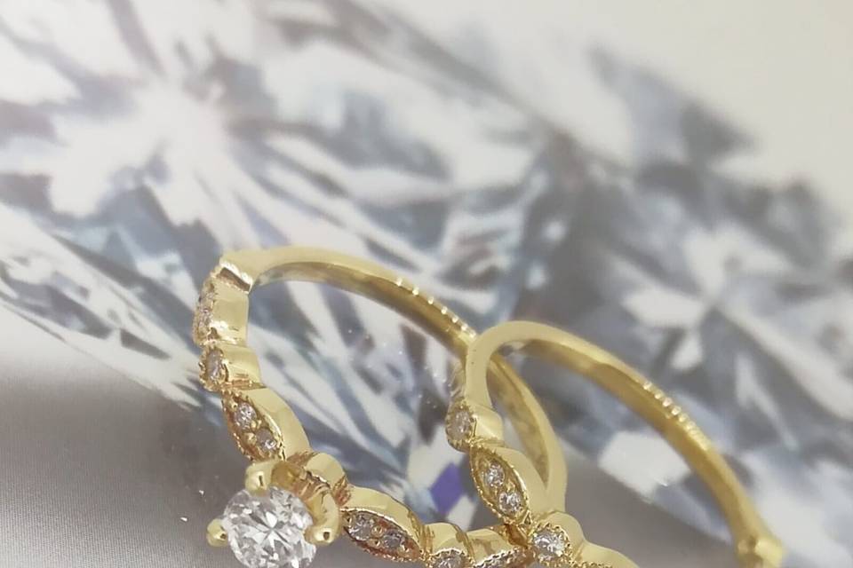 Oro amarillo 14kt diamantes