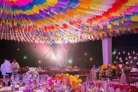 Boda con papel picado