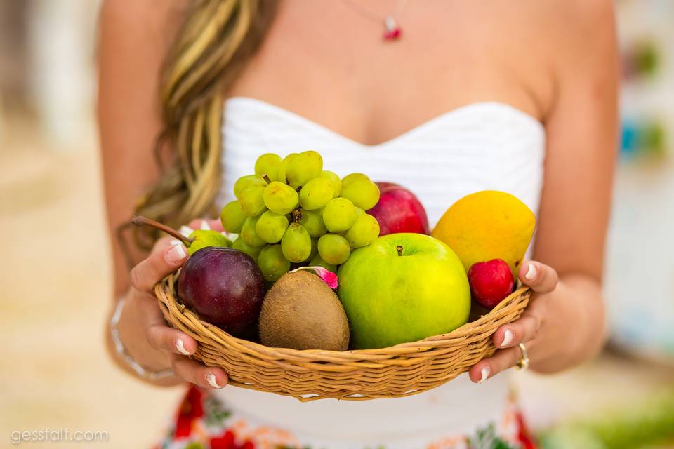 Las frutas de la ceremonia may