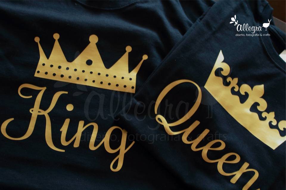 Playeras King-Queen
