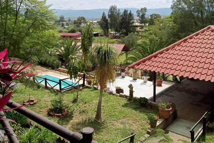 Jardín con alberca