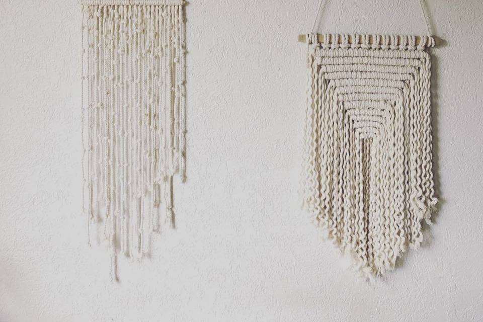 Diseños personalizados de macramé