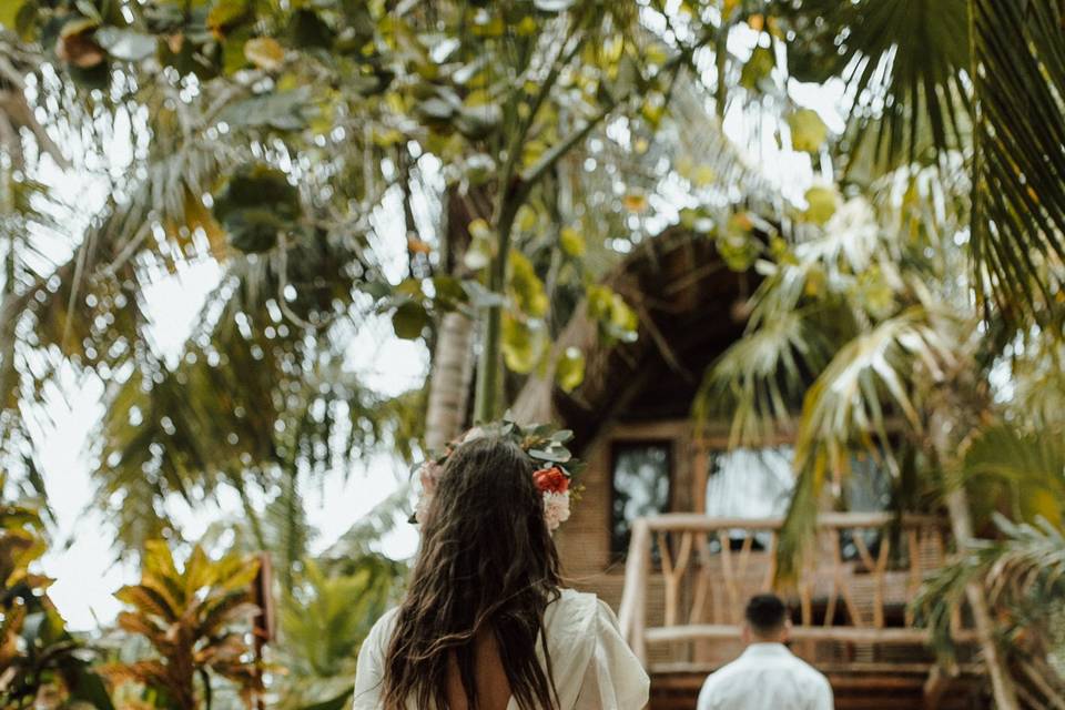 Espacio frente a la playa para celebraciones