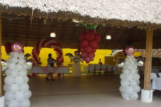 Área decorada para eventos