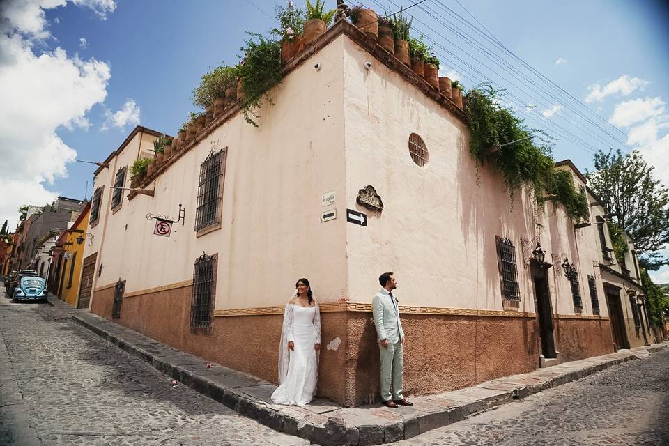 Novios en San Miguel de Allend
