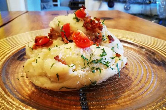 Puré de papa como guarnición