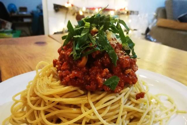 Spaguetti a la bolognesa