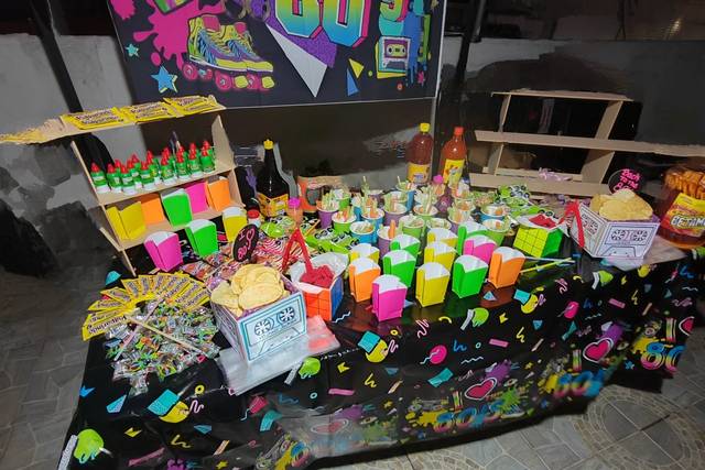 Barra dulces y botanas