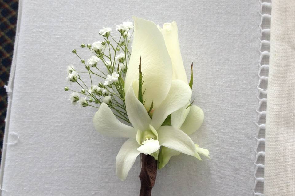 Boutonnière para novio.