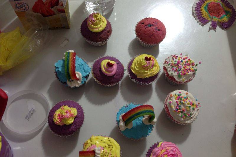 Cupcake arcoiris