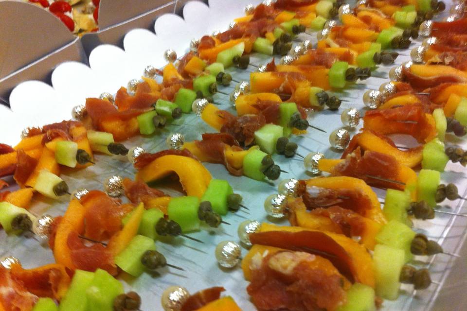 Brochetas de fruta