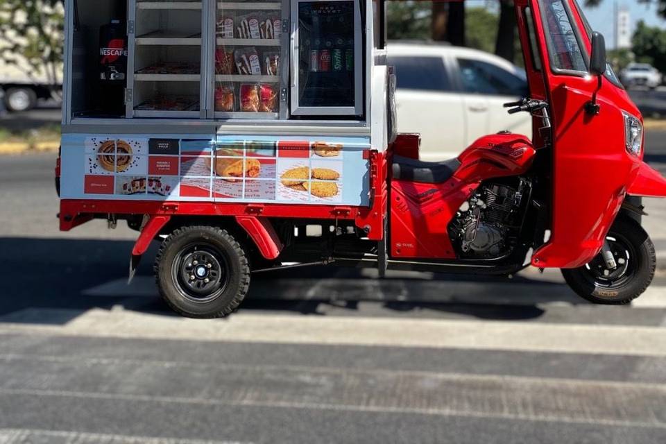 Moto adaptada como food truck