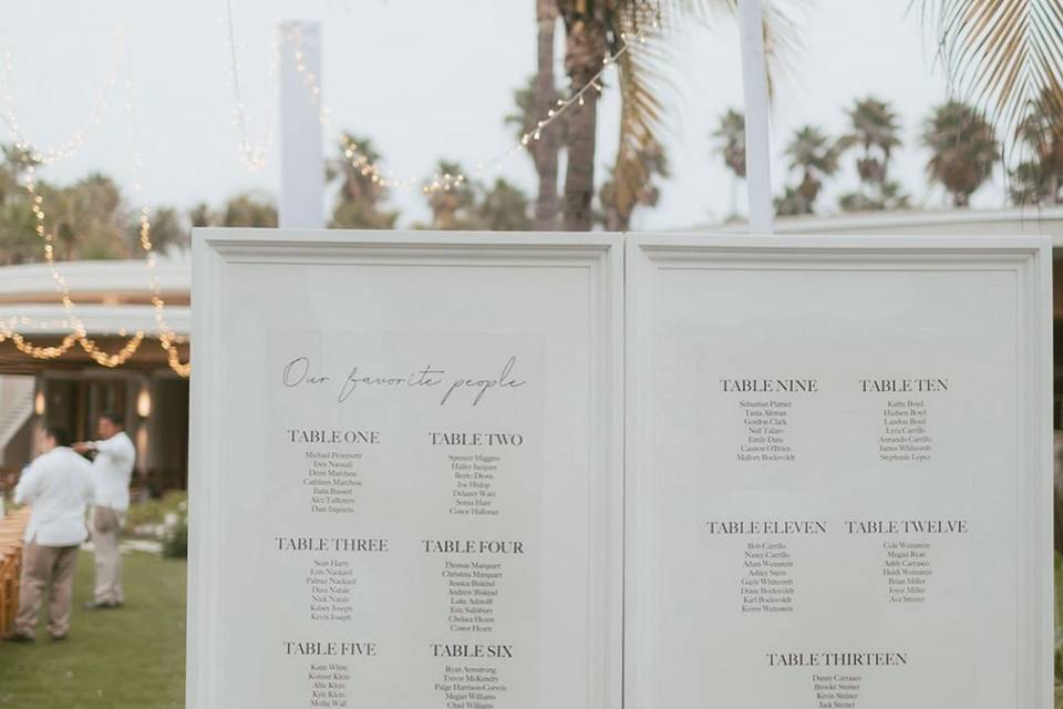 Seating chart