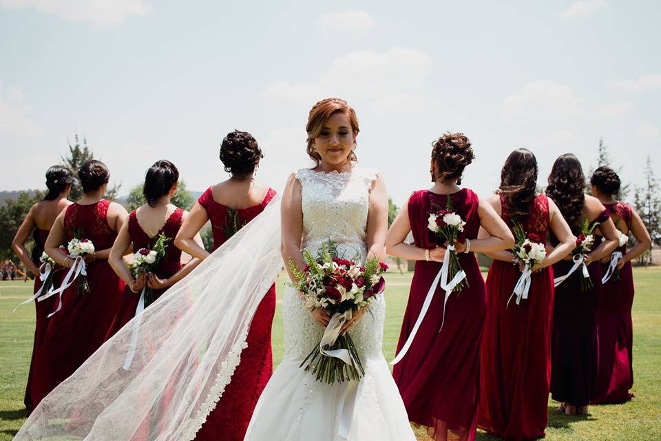 Ramo de novia y damas