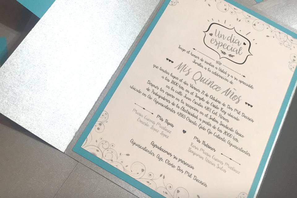 Invitación boda vintage