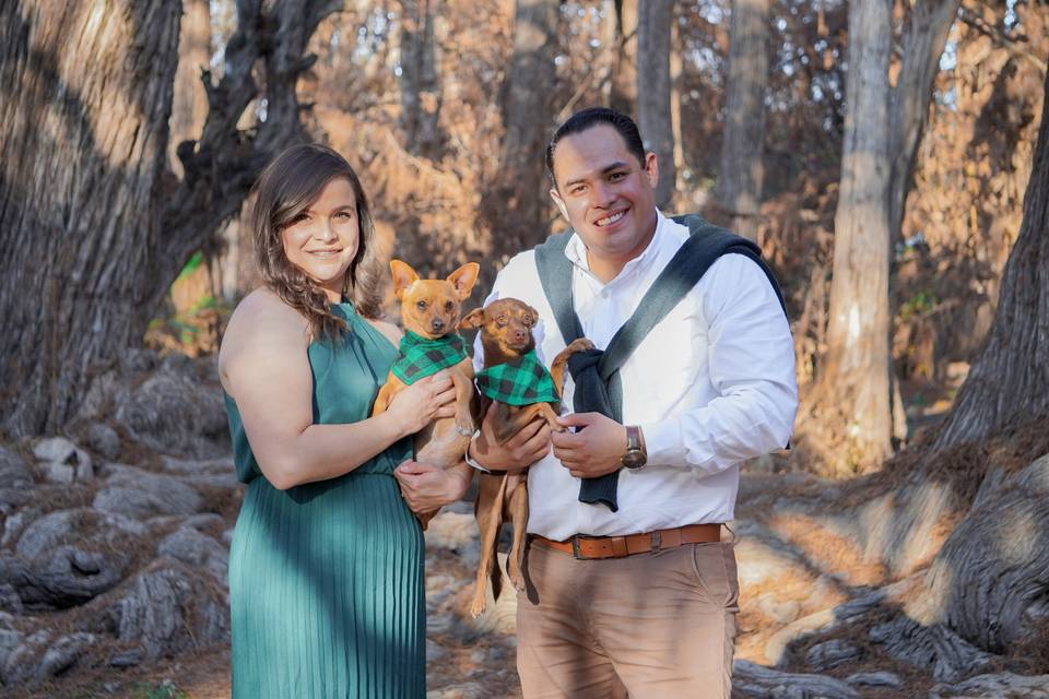 Sesion con mascotas boda