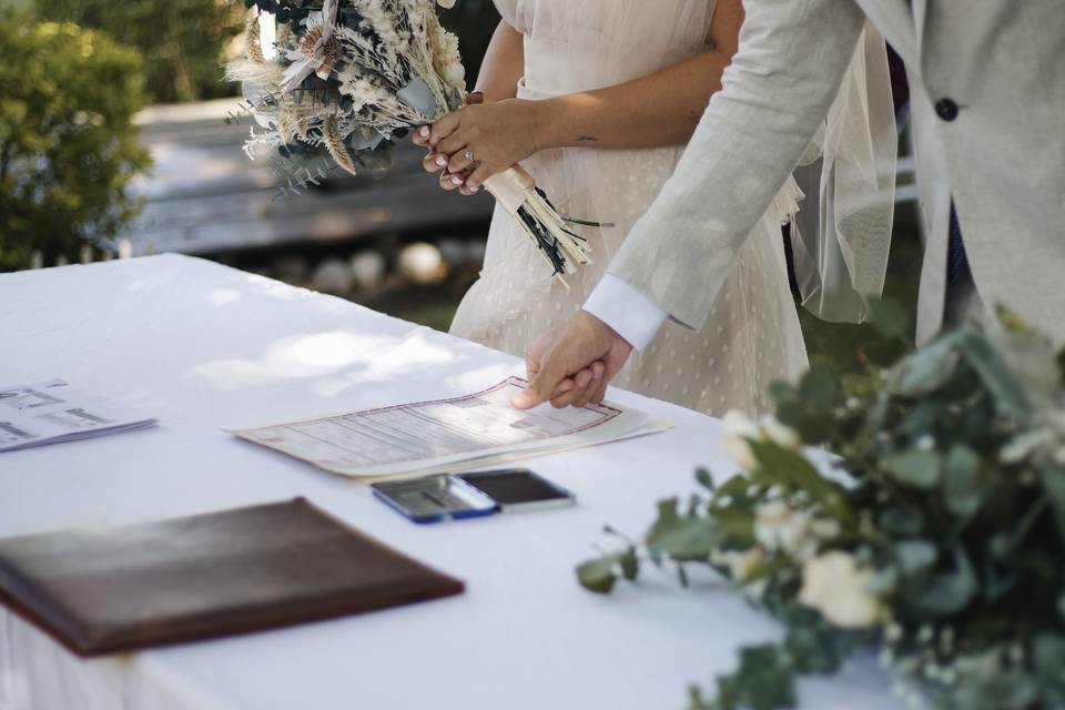 Firma de los novios