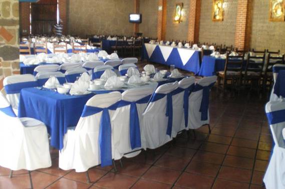 Decoración azul