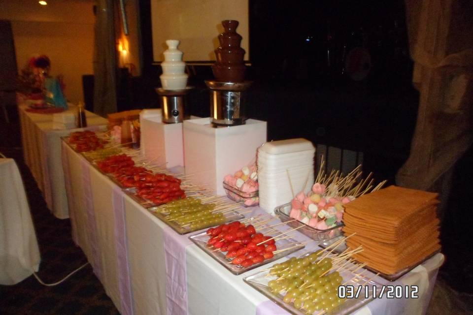 Brochetas de frutas