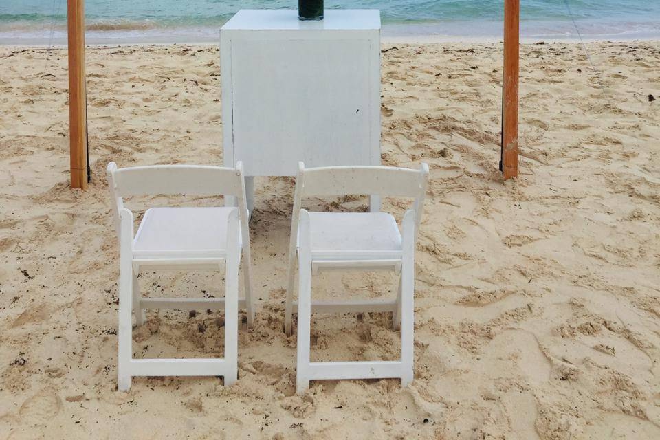 Wedding beach scenario